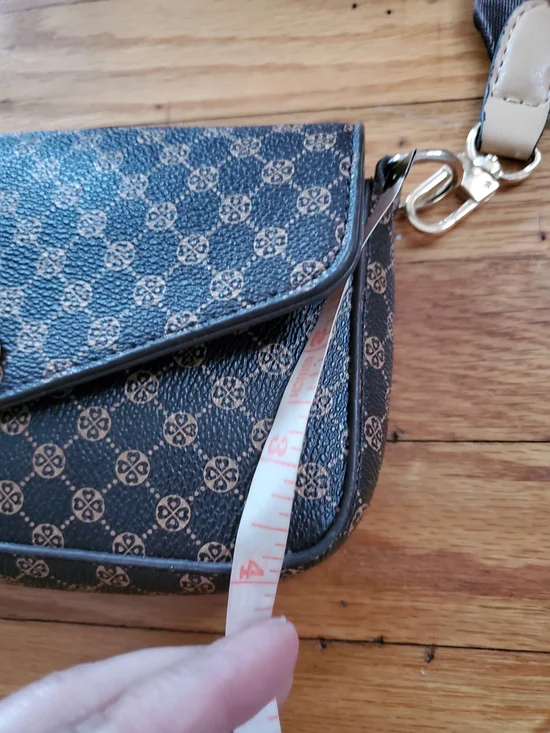 Brown Patterned Crossbody Bag with Coin Pouch - Picture 6 of 8